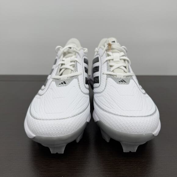 Adizero PureHustle 3 TPU Softball Cleats Adidas White Black Silver IG7137 Sz 9.5 - Picture 3 of 14
